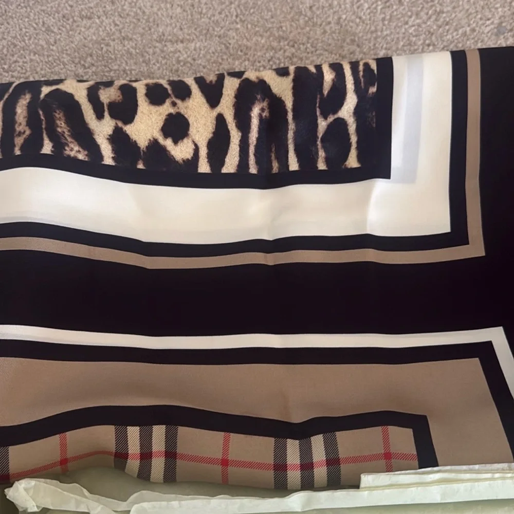Burberry silk scarf. Like new, Bought in London.